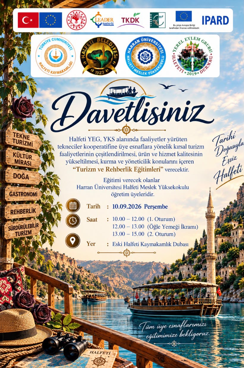 Halfeti’de Tekne Turizmi Esnaflarına Yönelik “Turizm ve Rehberlik Eğitimi” Gerçekleştirildi